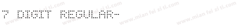 7 digit Regular字体转换